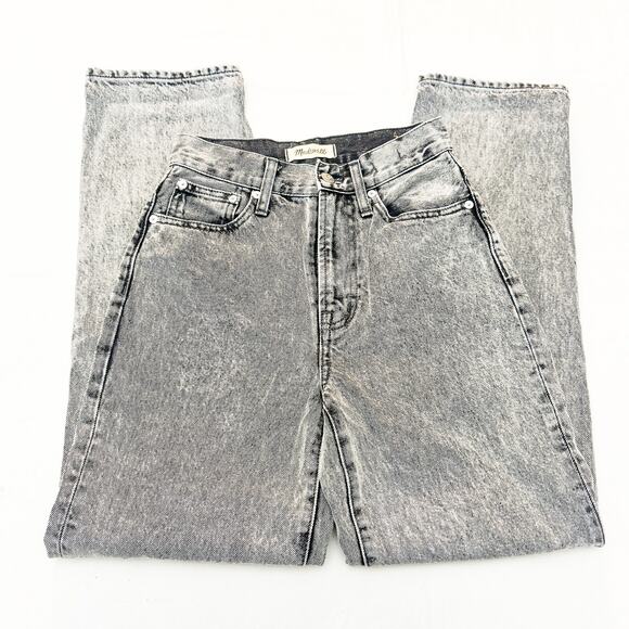 Madewell The Perfect Vintage Straight Jean Acid Wash Gray/Black Size 23 - Picture 4 of 9